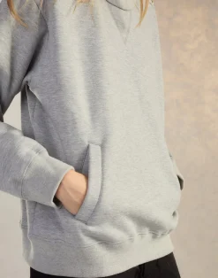 Cynthia Rowley Button Up Sweatshirt HGREY Outlet