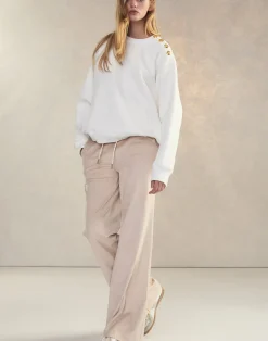 Cynthia Rowley Button Up Sweatshirt White Best