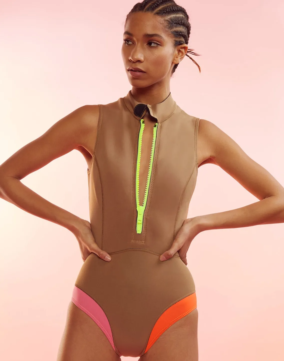 Cynthia Rowley Byron Wetsuit CAMEL Sale