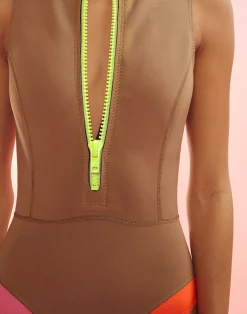 Cynthia Rowley Byron Wetsuit CAMEL Sale