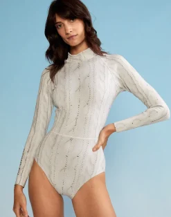 Cynthia Rowley Cable Knit Wetsuit CREAM Online