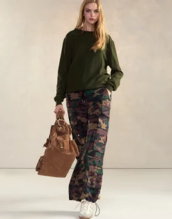 Cynthia Rowley Camouflage Cargo Pants GRNCAM Fashion