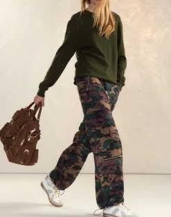 Cynthia Rowley Camouflage Cargo Pants GRNCAM Fashion
