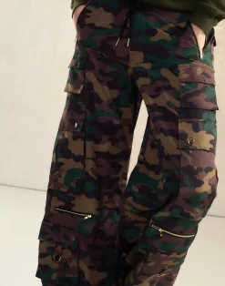 Cynthia Rowley Camouflage Cargo Pants GRNCAM Fashion