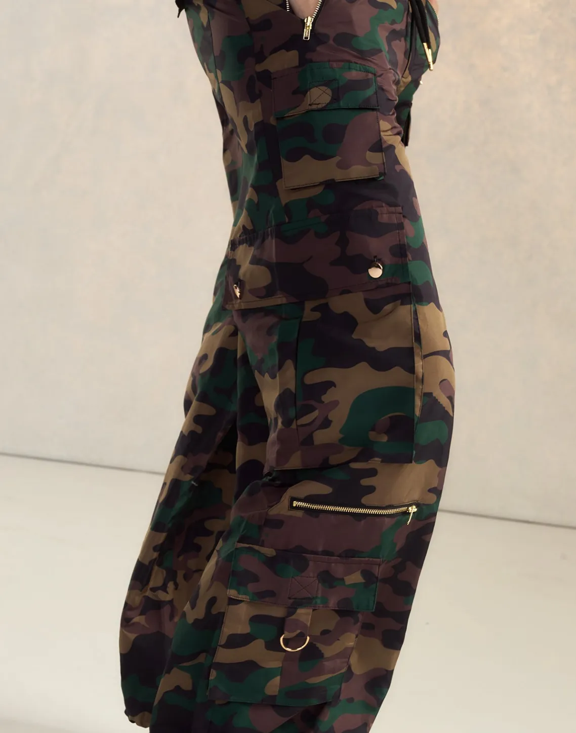 Cynthia Rowley Camouflage Cargo Pants GRNCAM Fashion