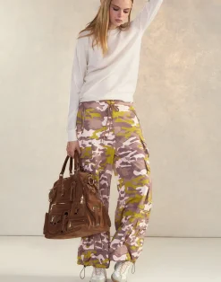 Cynthia Rowley Camouflage Cargo Pants PNKCMO Outlet