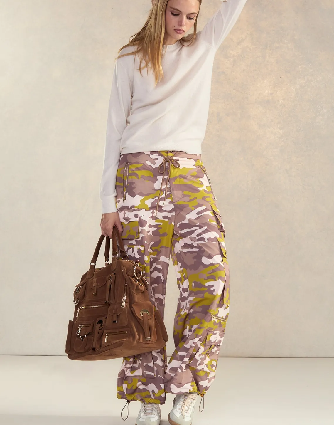 Cynthia Rowley Camouflage Cargo Pants PNKCMO Outlet