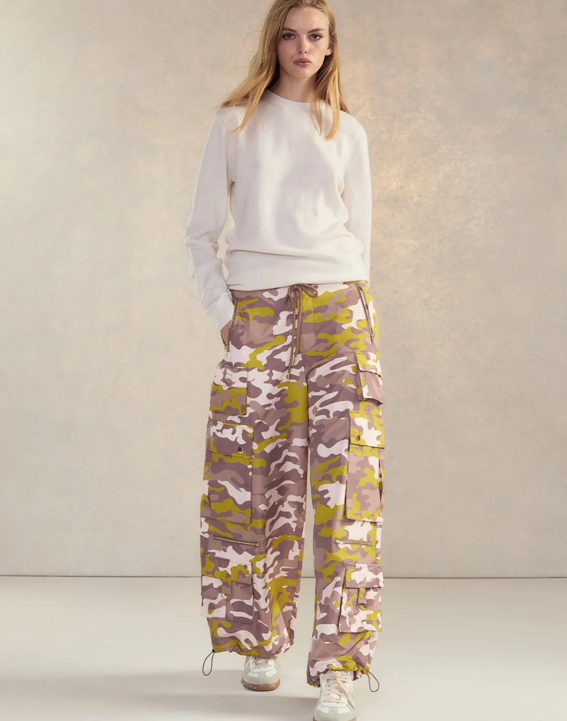 Cynthia Rowley Camouflage Cargo Pants PNKCMO Outlet