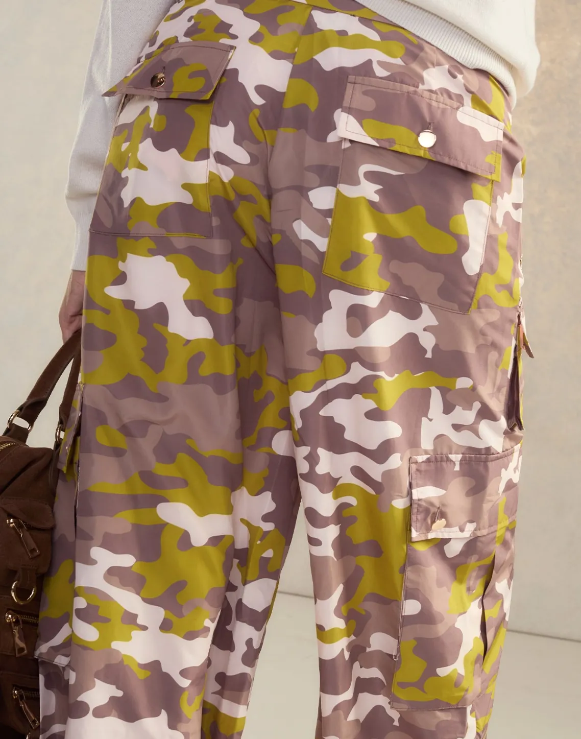 Cynthia Rowley Camouflage Cargo Pants PNKCMO Outlet