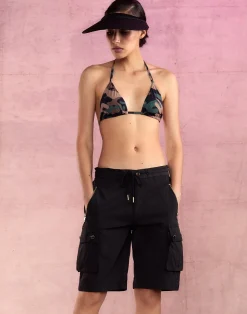 Cynthia Rowley Cargo Board Shorts BLACK Fashion