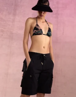 Cynthia Rowley Cargo Board Shorts BLACK Fashion