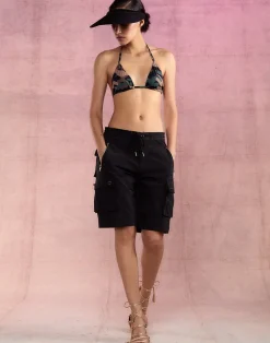 Cynthia Rowley Cargo Board Shorts BLACK Fashion