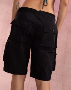 Cynthia Rowley Cargo Board Shorts BLACK Fashion