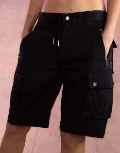 Cynthia Rowley Cargo Board Shorts BLACK Fashion