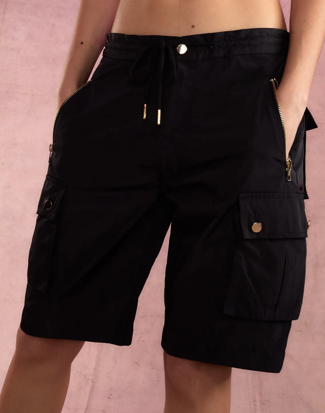 Cynthia Rowley Cargo Board Shorts BLACK Fashion