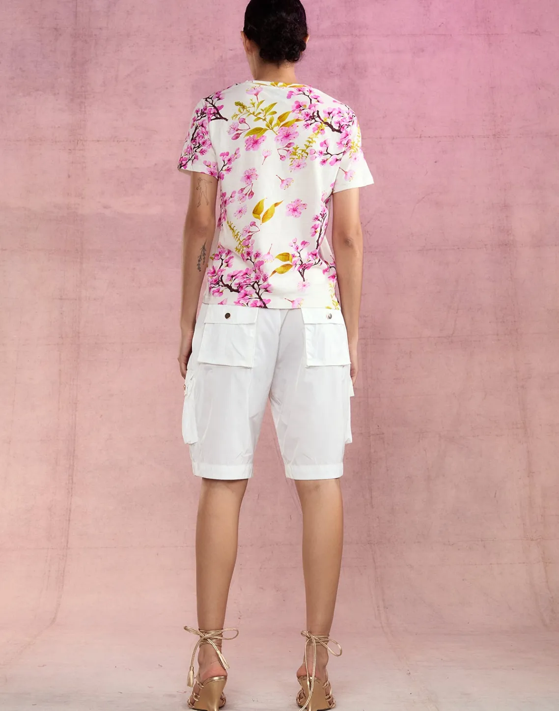 Cynthia Rowley Cargo Board Shorts White Outlet