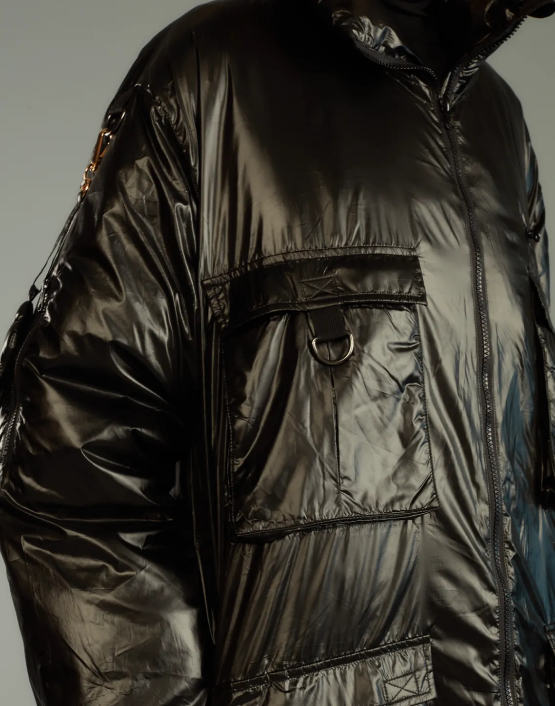 Cynthia Rowley Cargo Pocket Puffer Coat BLACK Online