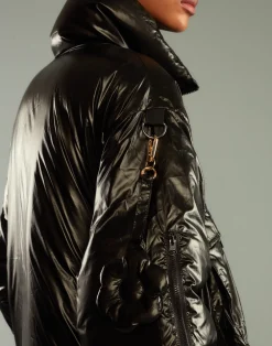 Cynthia Rowley Cargo Pocket Puffer Coat BLACK Online