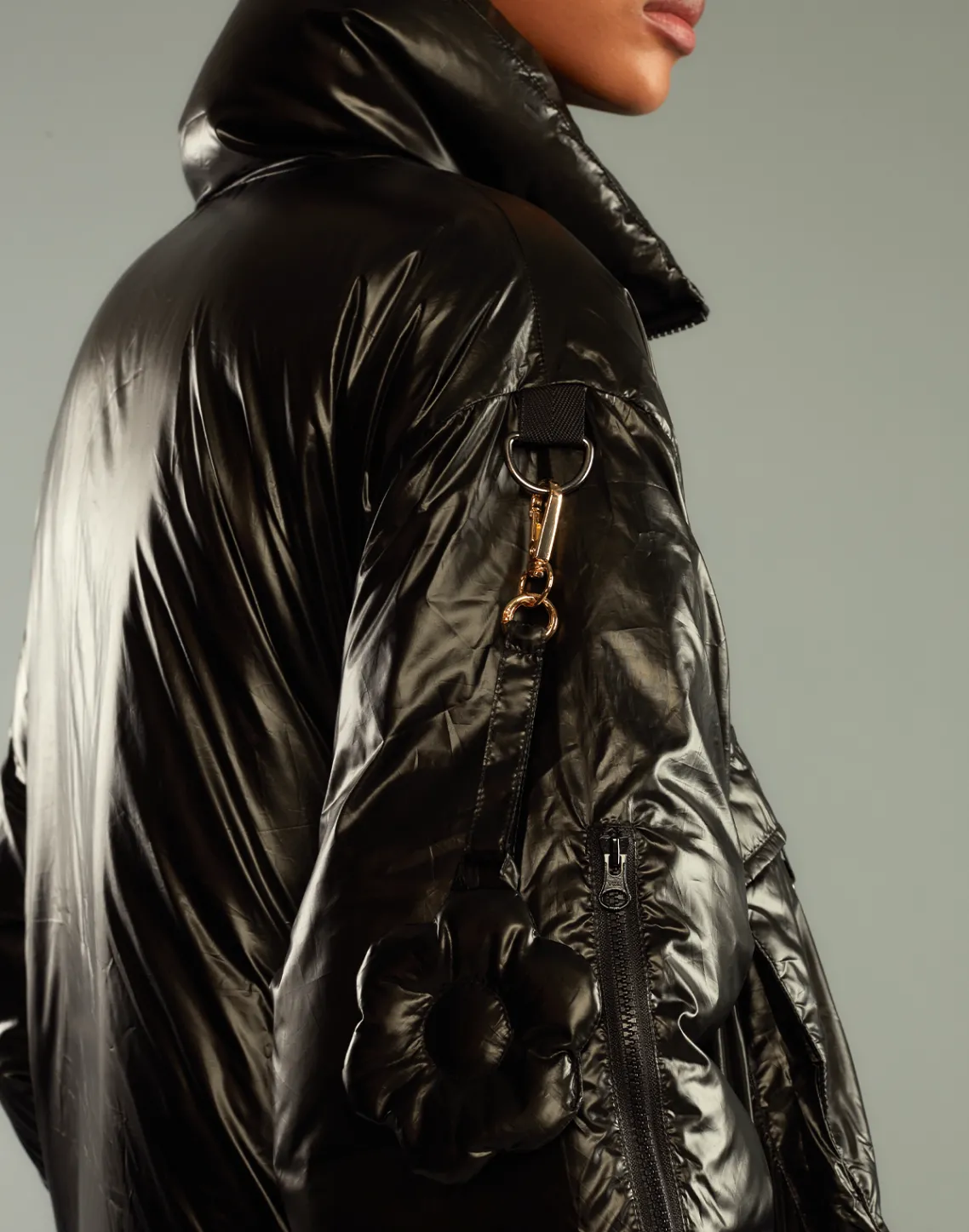 Cynthia Rowley Cargo Pocket Puffer Coat BLACK Online