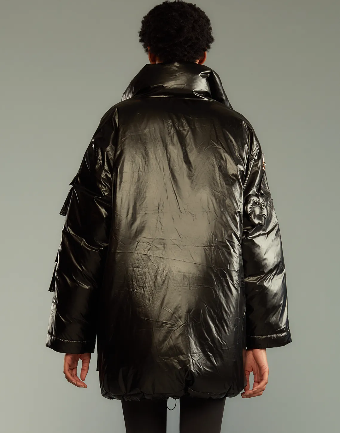 Cynthia Rowley Cargo Pocket Puffer Coat BLACK Online