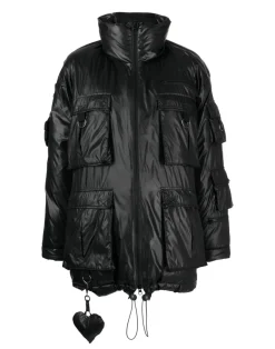 Cynthia Rowley Cargo Pocket Puffer Coat BLACK Online