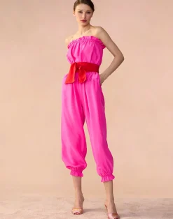 Cynthia Rowley Cassis Jumpsuit PNKRD Hot