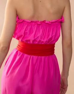 Cynthia Rowley Cassis Jumpsuit PNKRD Hot