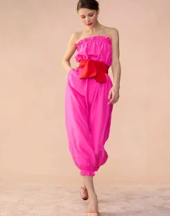 Cynthia Rowley Cassis Jumpsuit PNKRD Hot