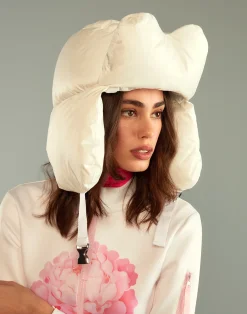 Cynthia Rowley Cloud Trapper Hat White Sale