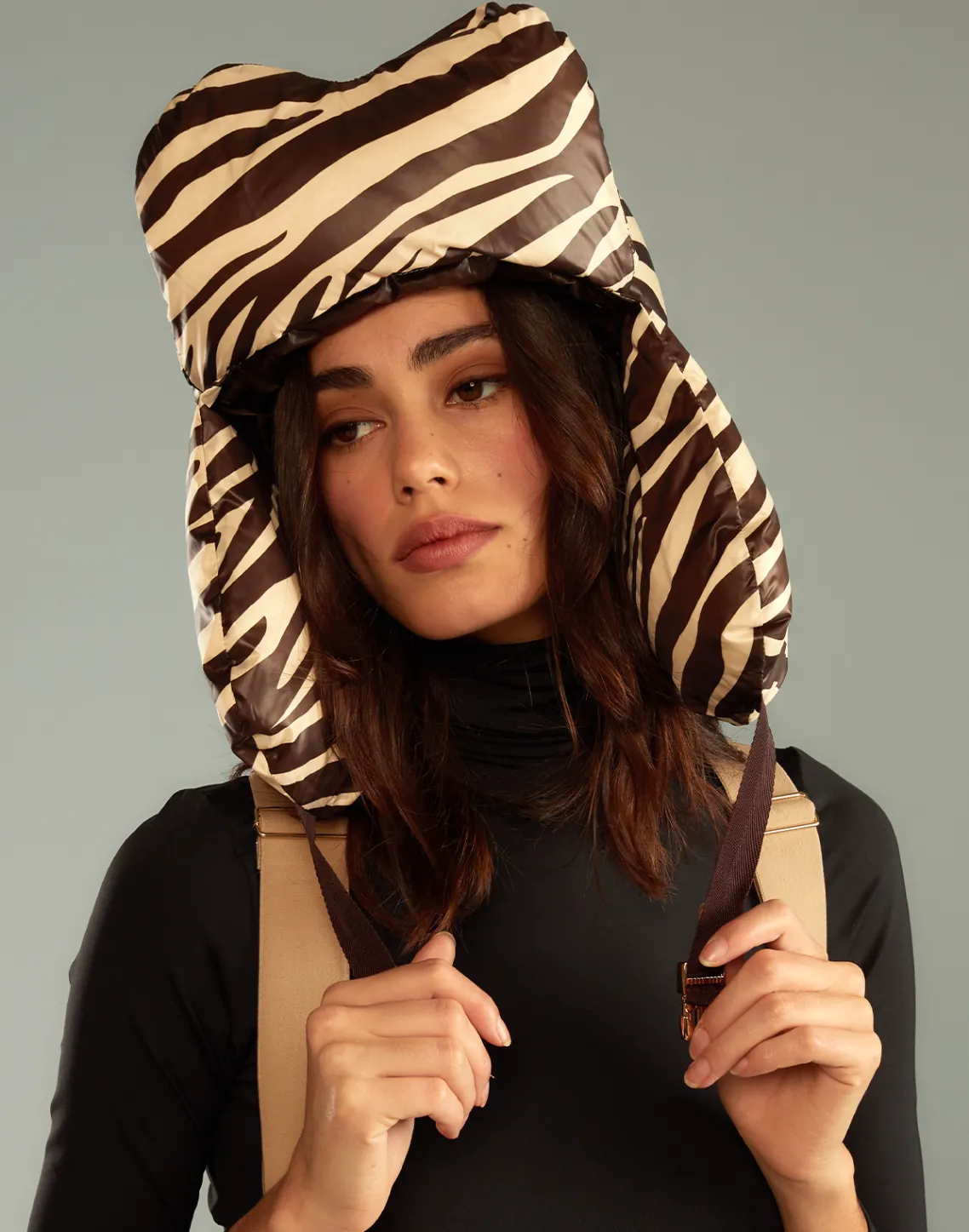 Cynthia Rowley Cloud Trapper Hat ZEBRA Discount