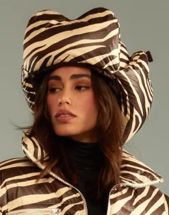 Cynthia Rowley Cloud Trapper Hat ZEBRA Discount