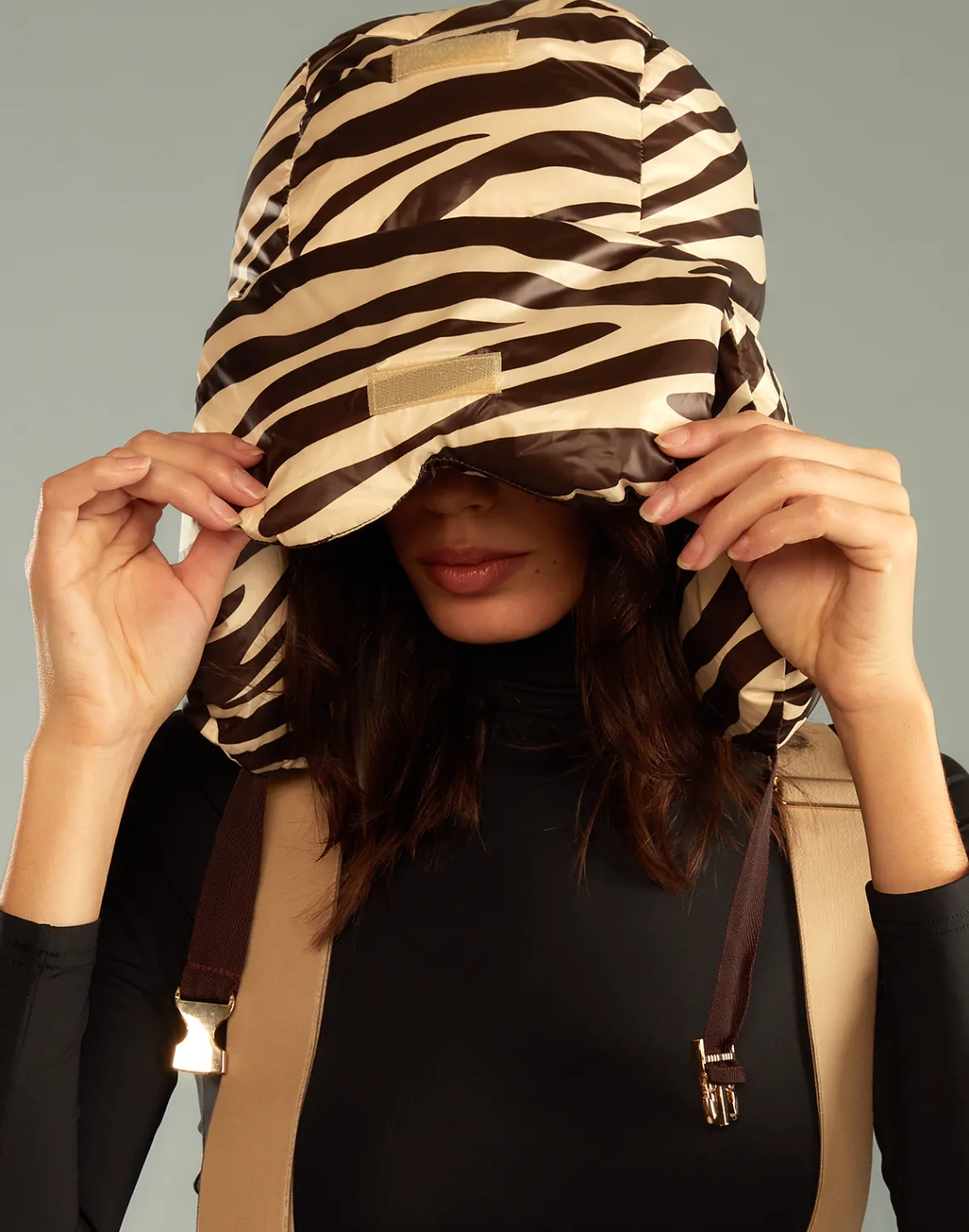 Cynthia Rowley Cloud Trapper Hat ZEBRA Discount