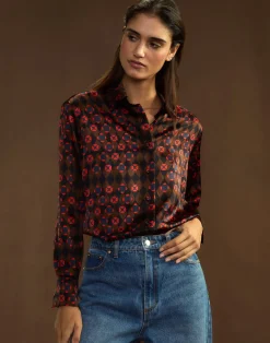 Cynthia Rowley Collectible Silk Shirt GEOBLRD Fashion