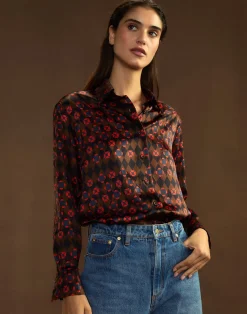 Cynthia Rowley Collectible Silk Shirt GEOBLRD Fashion