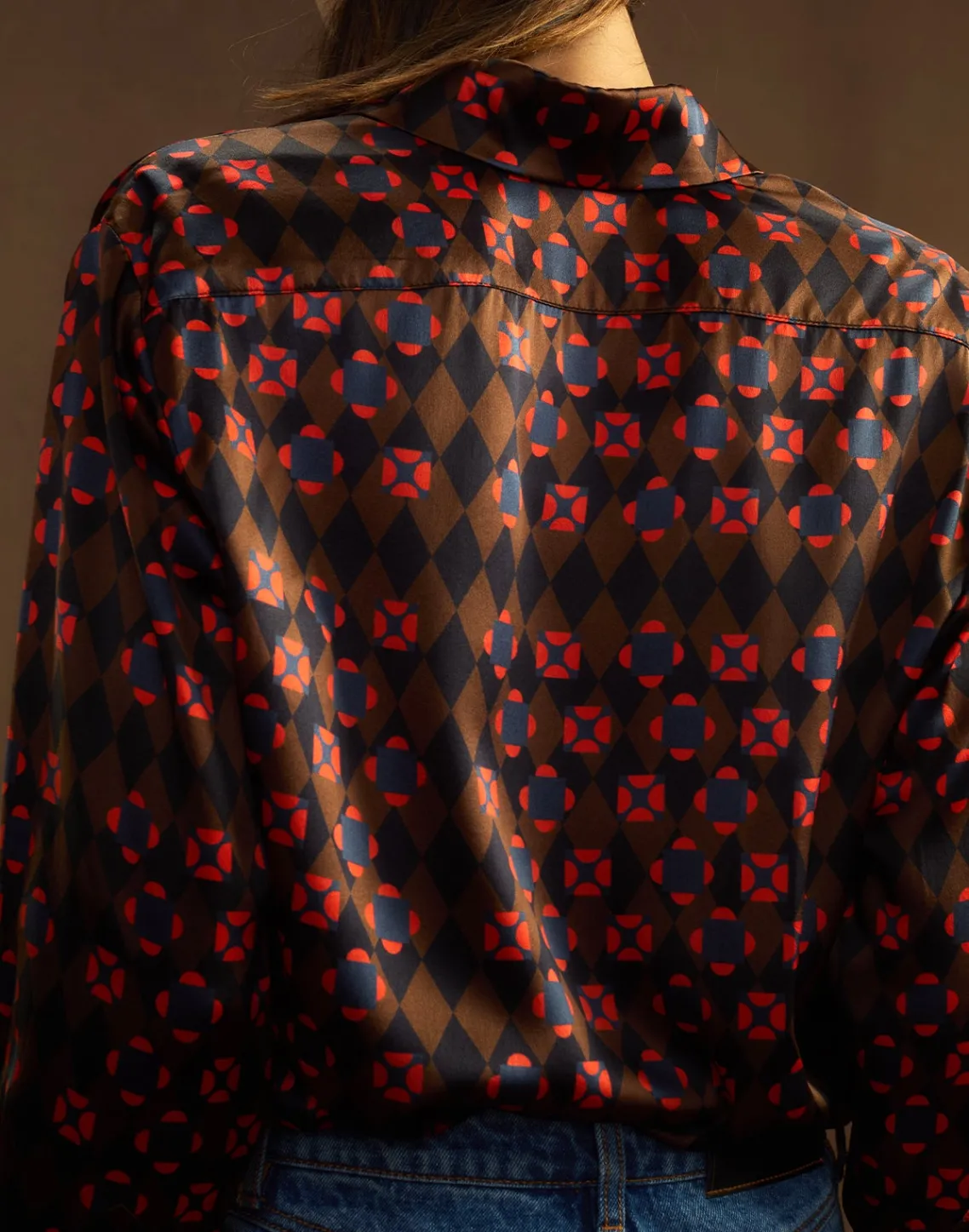 Cynthia Rowley Collectible Silk Shirt GEOBLRD Fashion