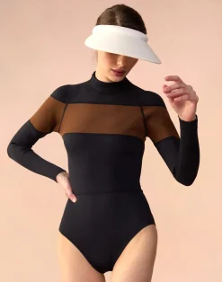 Cynthia Rowley Color-block Wetsuit BLKBR Outlet