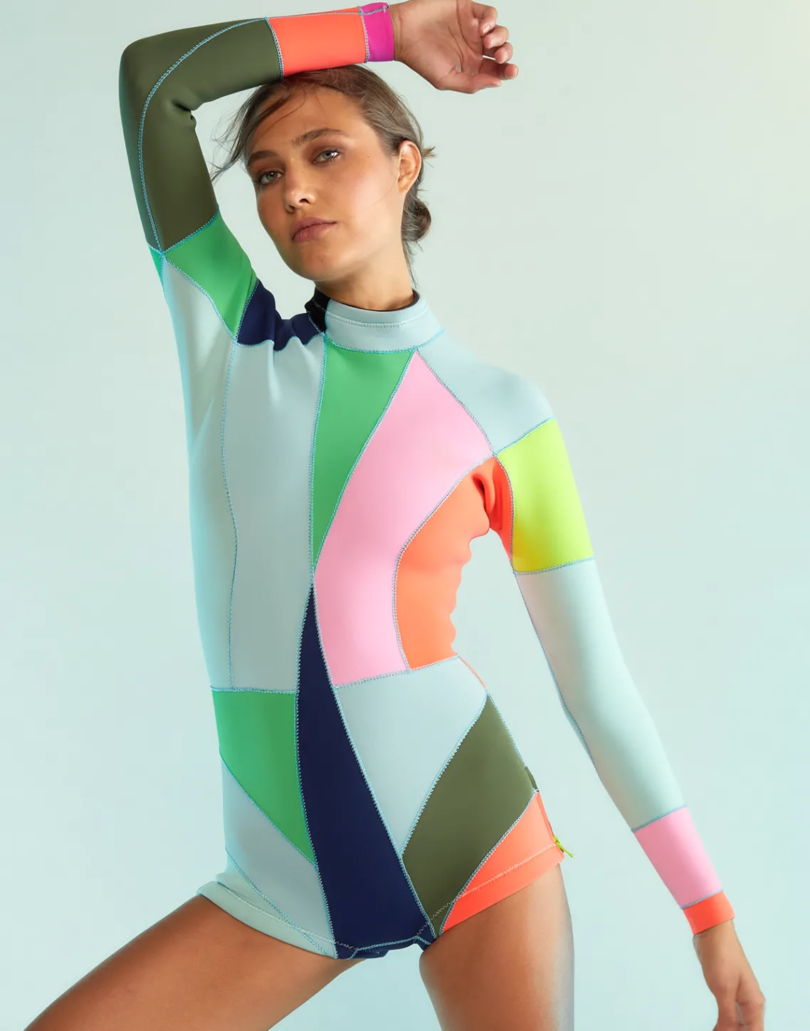 Cynthia Rowley Colorblock Wetsuit MULTI Outlet