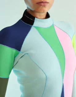 Cynthia Rowley Colorblock Wetsuit MULTI Outlet