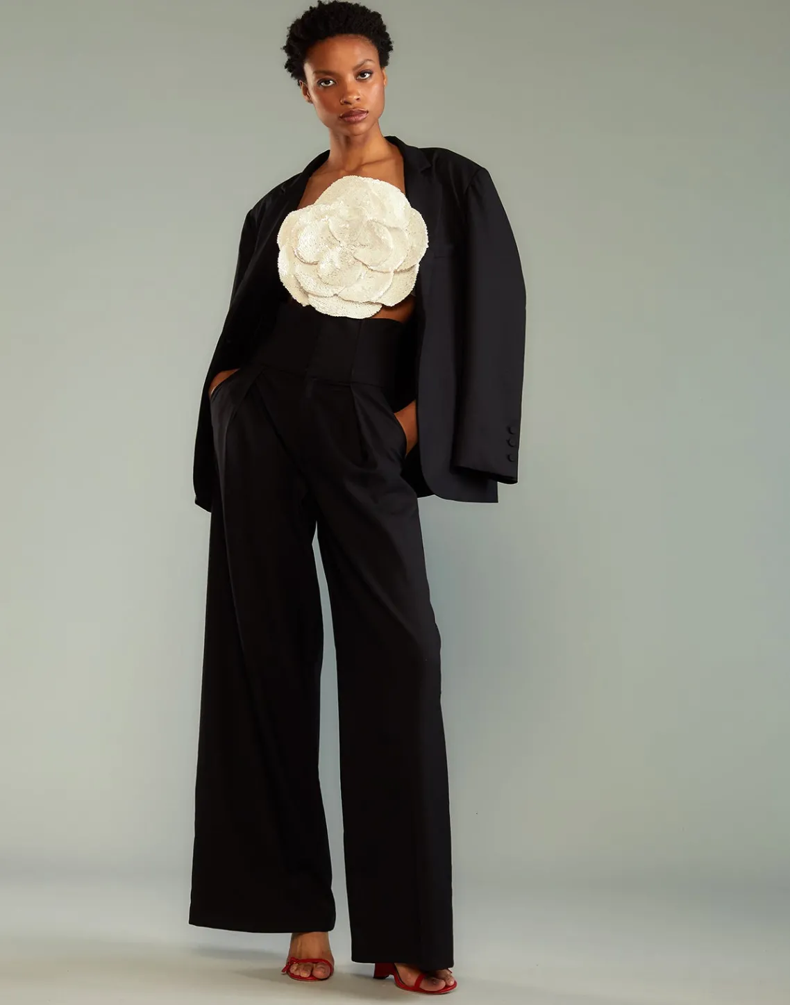 Cynthia Rowley Corset Waist Pants BLACK Online