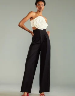 Cynthia Rowley Corset Waist Pants BLACK Online