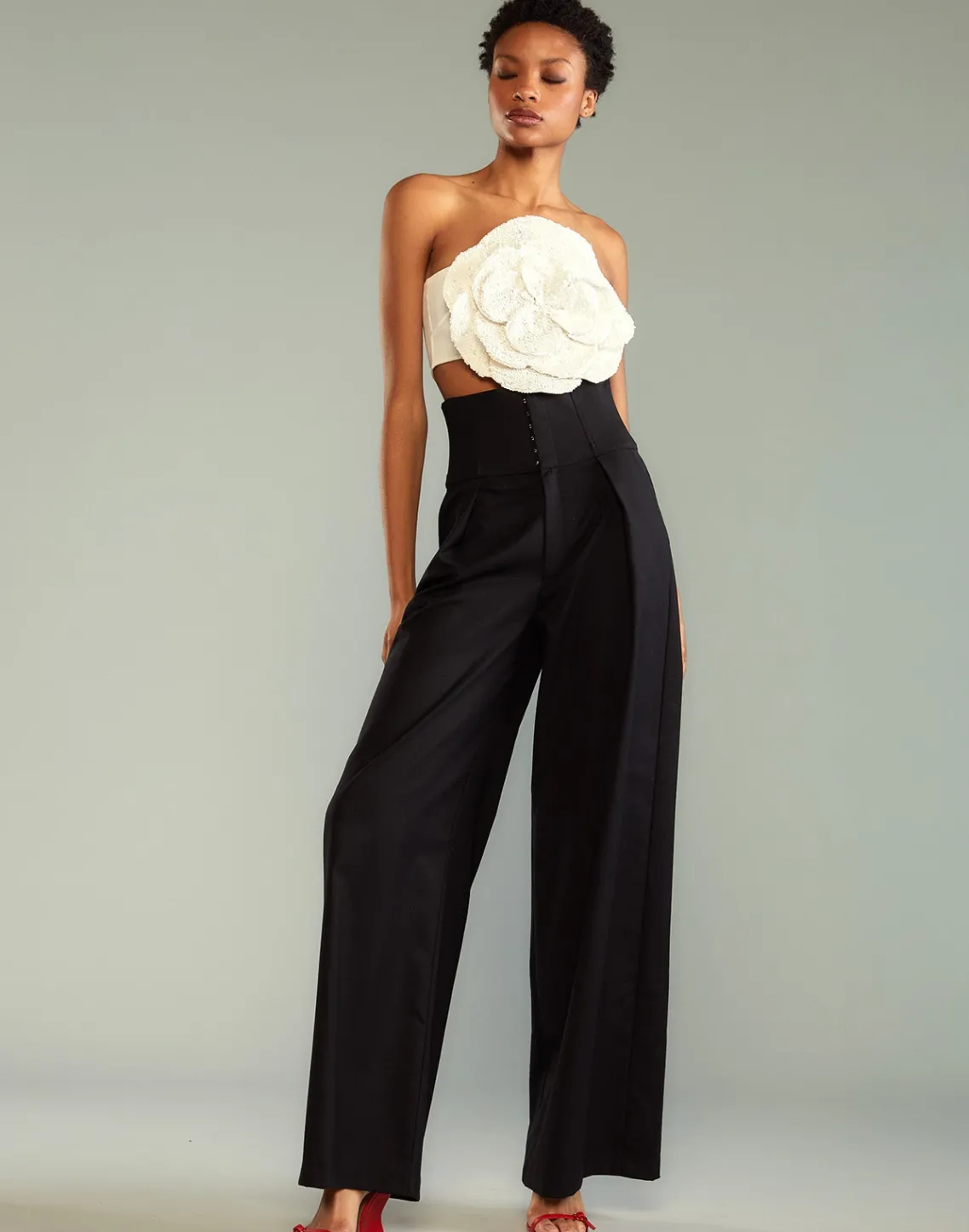 Cynthia Rowley Corset Waist Pants BLACK Online