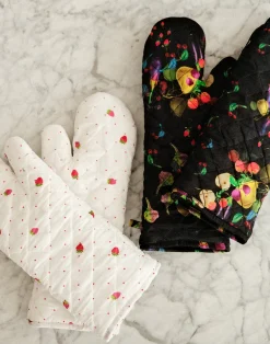 Cynthia Rowley CR x Kit Quilted Oven Mitt BLACK Discount