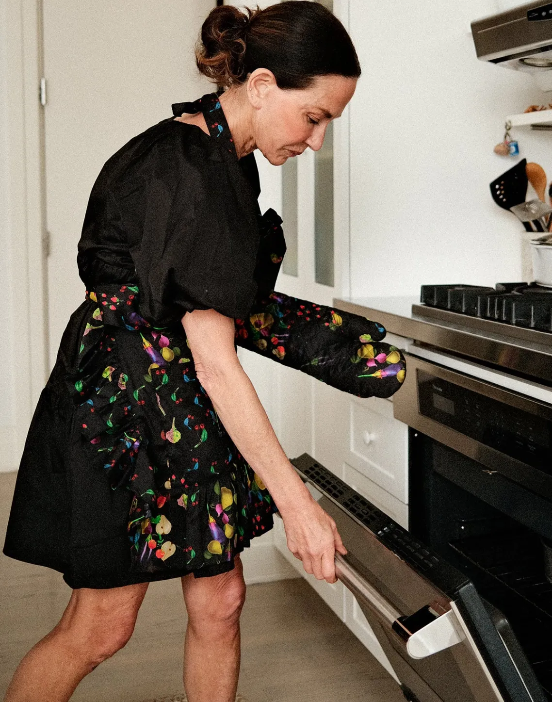 Cynthia Rowley CR x Kit Quilted Oven Mitt BLACK Discount