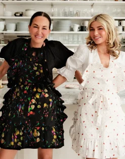 Cynthia Rowley CR x Kit Ruffle Apron BLACK Clearance