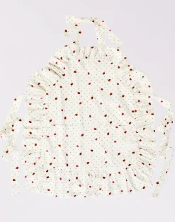 Cynthia Rowley CR x Kit Ruffle Apron White Sale