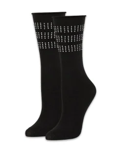 Cynthia Rowley Crystal Sport Socks BLACK Clearance