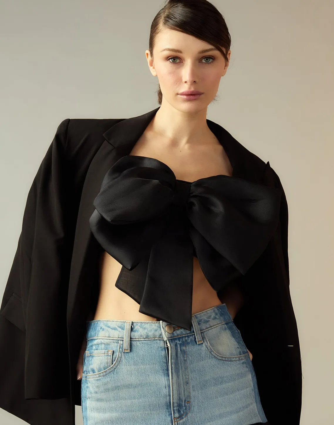 Cynthia Rowley Cupid's Bow Bandeau BLACK New