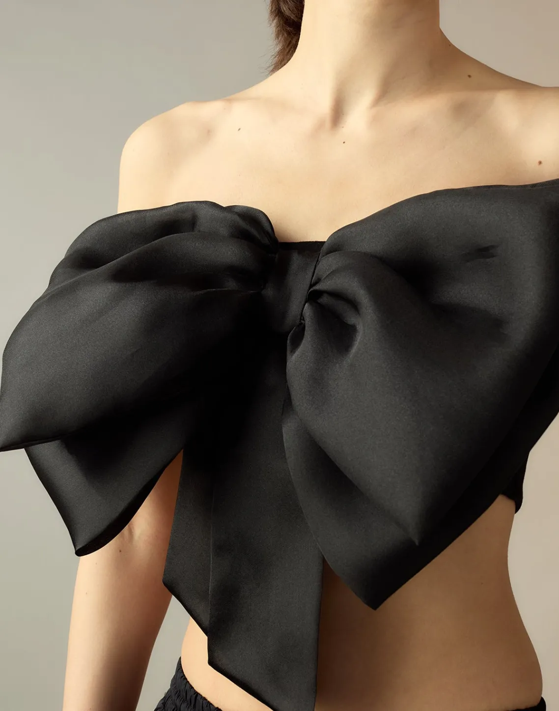 Cynthia Rowley Cupid's Bow Bandeau BLACK New