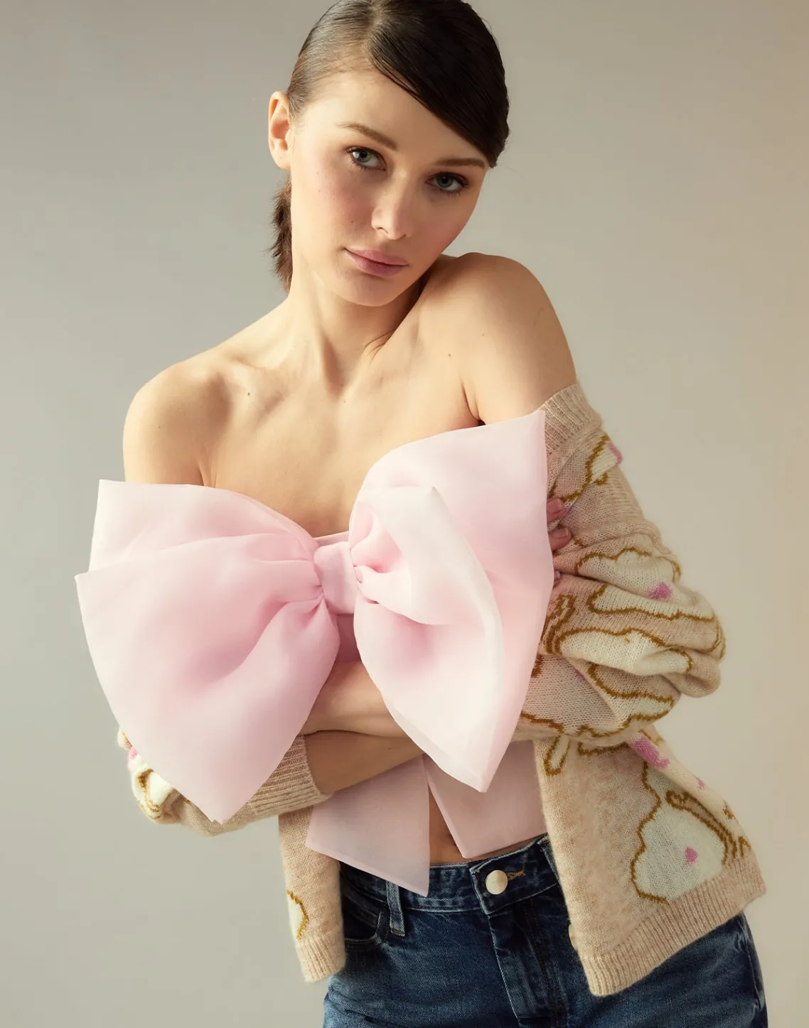 Cynthia Rowley Cupid's Bow Bandeau PINK Discount