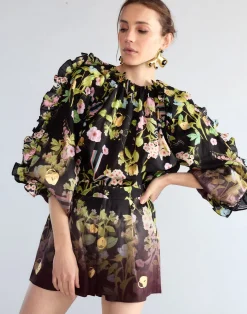 Cynthia Rowley Dawn Blouse BLKMT Hot